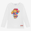 MARC JACOBS MARC JACOBS GIRLS WHITE COTTON GARFIELD TOP
