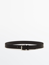 MASSIMO DUTTI SOFT NAPPA LEATHER BELT