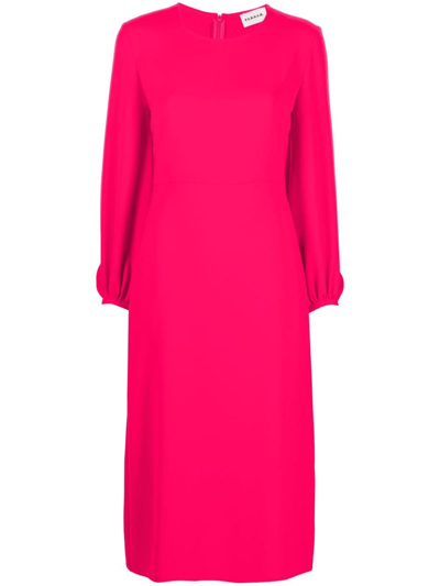 P.a.r.o.s.h Poet-sleeve Midi Dress In Rosa