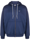 Nike Solo Swoosh Zip Hoodie In Blau
