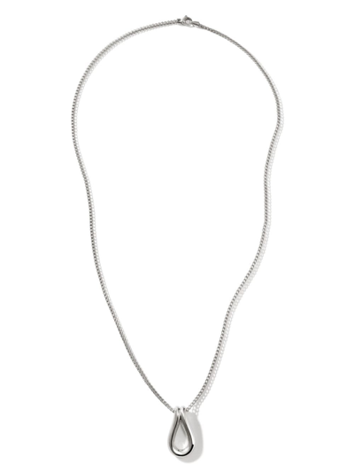 John Hardy Surf Pendant Chain Necklace In Silver