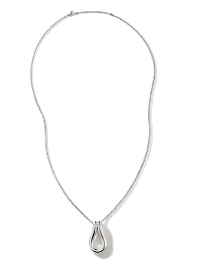 John Hardy Surf Pendant Necklace In Silver