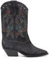 Isabel Marant Duerto Intarsia 50mm Leather Boots In Black