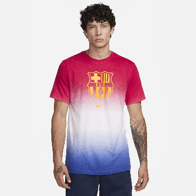 Nike Fc Barcelona Crest  Men's Soccer T-shirt In White
