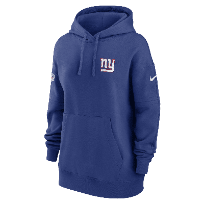 Nike Women's Sideline Club (nfl New York Giants) Pullover Hoodie In Blue