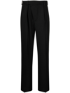 Victoria Beckham Wool Blend Trousers In Black
