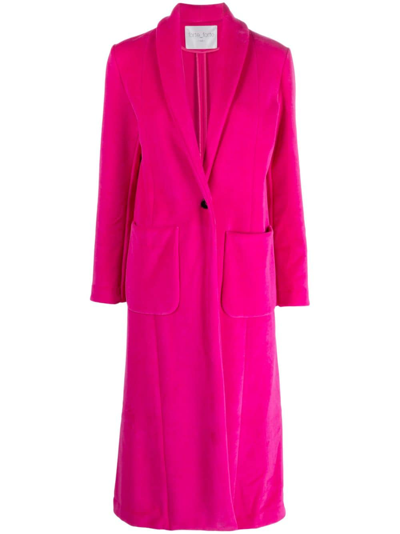 Forte Forte Single-breasted Cotton-blend Coat In Pink