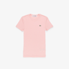Lacoste Womens Classic Mini Croc Logo T Shirt In Pink In Pink