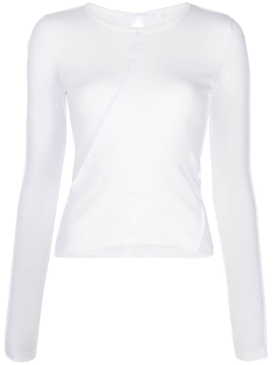Helmut Lang Twisted Cotton T-shirt In White