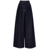Dries Van Noten Dark Blue Denim Pamplona Wide-leg Jeans In Indigo