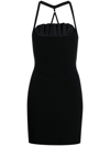 Jacquemus La Robe Maille Croissant Minidress In Black
