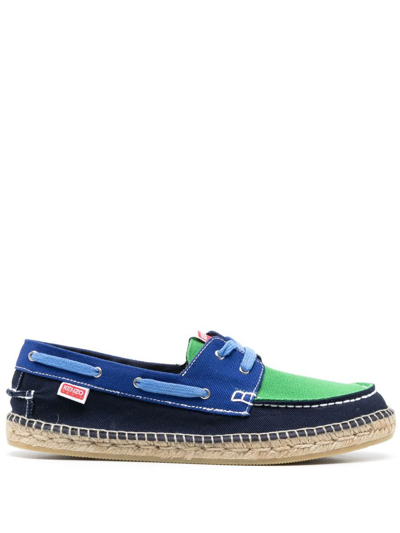 Kenzo Colour-block Sailing Shoes In Blue