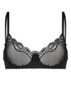 Dsquared2 Net Balconette Bra In Black