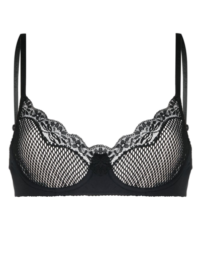 Dsquared2 Net Balconette Bra In Black