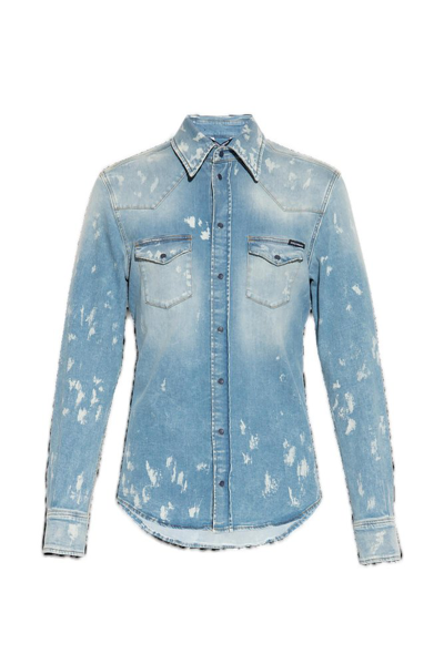 Dolce & Gabbana Distressed Denim Shirt