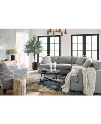 Furniture Nightford Fabric Sectional Collection Created For Macys In Granite