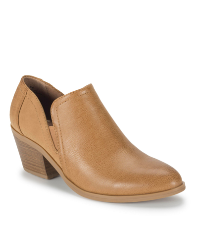 Baretraps Slaine Womens Faux Leather Animal Print Shooties In Sandstone