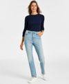 STYLE & CO PLUS SIZE HIGH-RISE STRAIGHT-LEG JEANS, CREATED FOR MACY'S