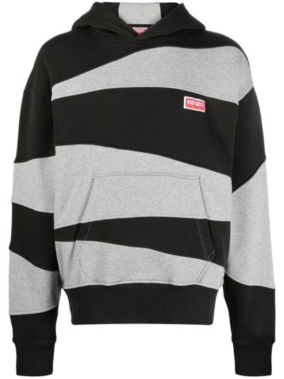 Kenzo Men's Dazzle Stripe Oversized Hoodie In Black J