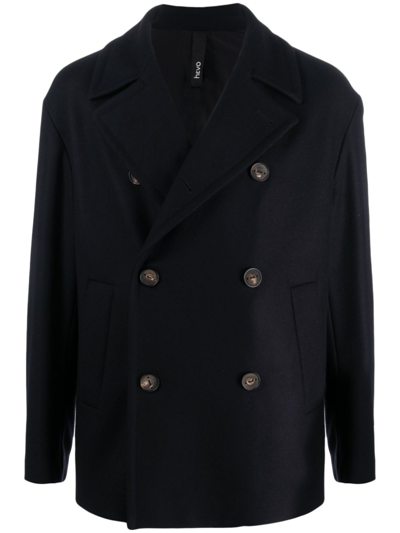 Hevo Trani Blue Double-breasted Coat