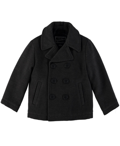 S Rothschild & Co Kids' Toddler And Little Boys Double Breasted Peacoat In Charcoal