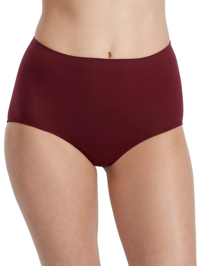 Bare The Easy Everyday Seamless Brief In Maroon Banner Ribbed