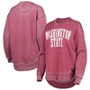 Pressbox Crimson Washington State Cougars Vintage Wash Pullover Sweatshirt In Crimson
