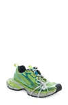 Balenciaga Mesh Circuit Sneakers In Fluo Yellow/ Blue