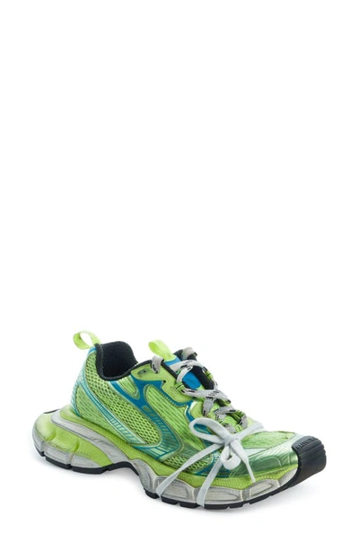 Balenciaga Mesh Circuit Sneakers In Green