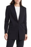Hugo Boss Boss Jabinalah One-button Wool Blazer In Black