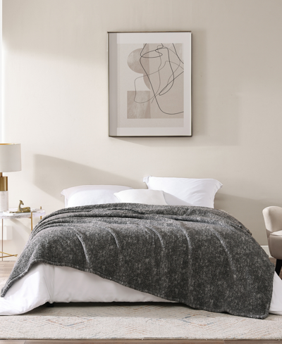 Royal Luxe Closeout!  Ultra Soft Sherpa Blanket, Full Queen In Grey