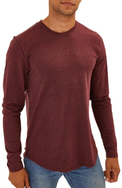 Threads 4 Thought Kye Slub Long Sleeve T-shirt In Maroon Rust