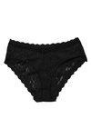 Hanky Panky Signature Lace V-front Cheeky Briefs In Black