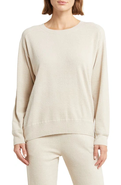 Barefoot Dreams Cozychic Ultra Lite Crewneck Pullover In Stone/cream