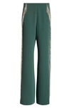 Cinq À Sept Remy Fringe Pants In Dark Emerald