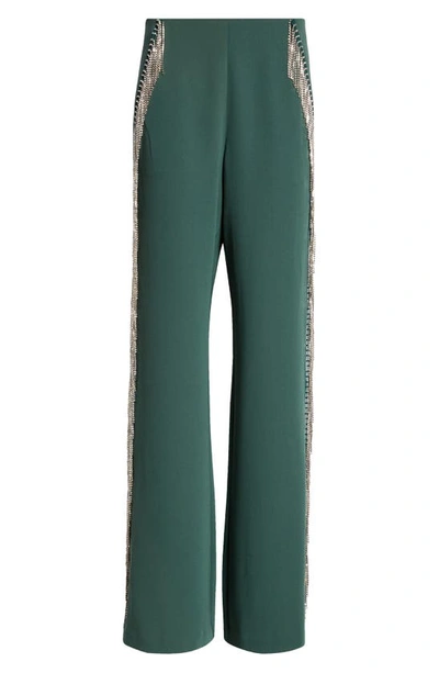 Cinq À Sept Remy Fringe Trousers In Dark Emerald
