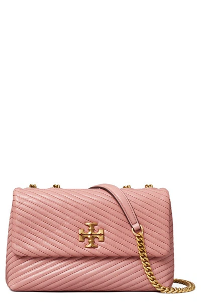 Tory Burch Kira Moto Small Quilted Convertible Shoulder Bag In Pink