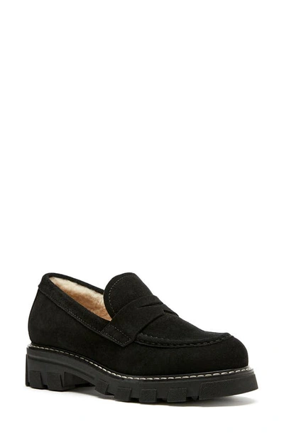 La Canadienne Darcy Suede Loafer In Black