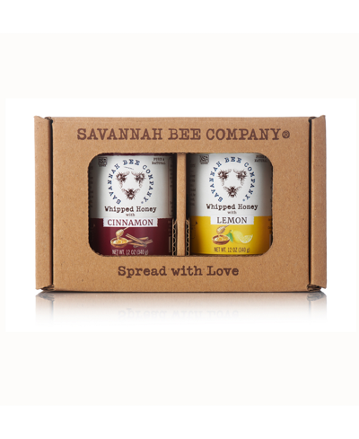 Savannah Bee Company Cinnamon And Lemon 12 oz Whipped Honey Gift Set In Multi