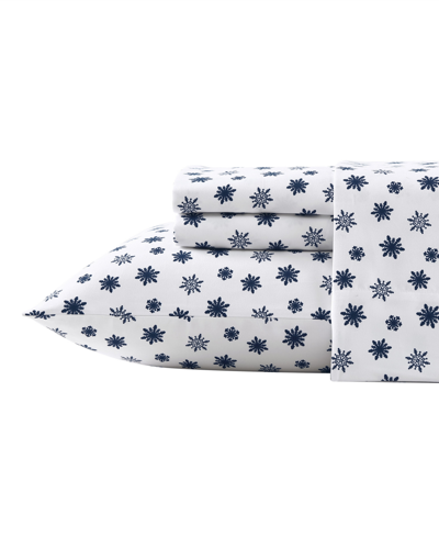 NAUTICA PRINTED FLANNEL 4-PC. SHEET SET, QUEEN