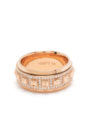 Statement Paris 18k Rose Gold Rockaway Spinner Diamond Ring In Gold