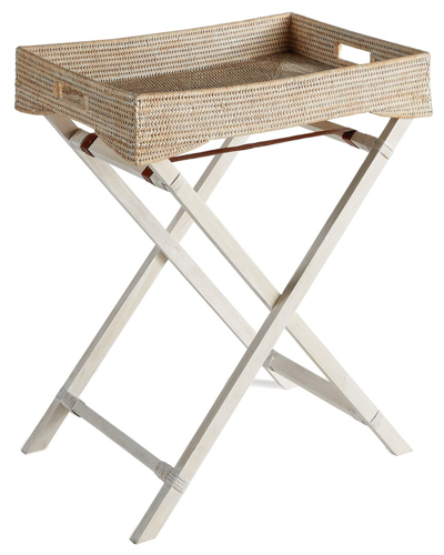 Napa Home & Garden Burma Rattan Butler Tray Table In White