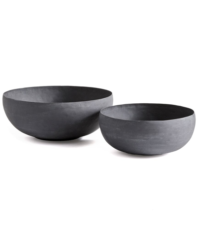 Napa Home & Garden Set Of 2 Terrazza Decorative Bowls In Grey