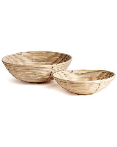 Napa Home & Garden Set Of 2 Cane Rattan Low Bowl