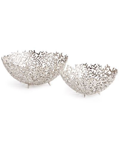Napa Home & Garden Set Of 2 Celine Decorative Bowls In Silver