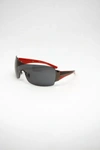 URBAN OUTFITTERS VINTAGE GIZELLE OVERSIZED SUNGLASSES IN BLACK/RED, WOMEN'S AT URBAN OUTFITTERS