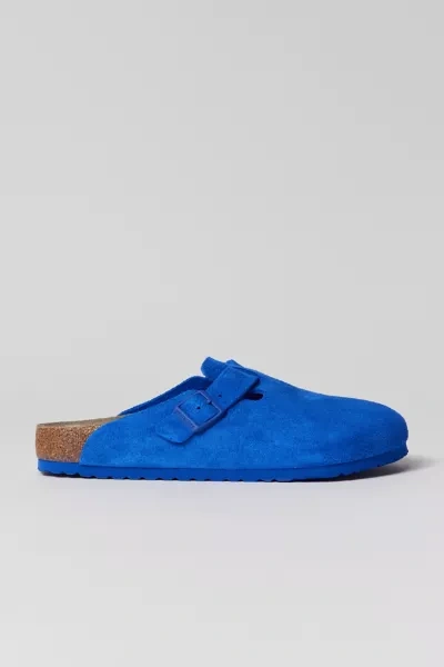 BIRKENSTOCK MEN'S BOSTON SUEDE CLOG IN ULTRA BLUE, MEN'S AT URBAN OUTFITTERS
