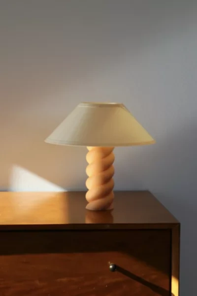 Sofiest Designs Swirl Mushroom Table Lamp In Shade: Pale Peach Base: Orange Peel At Urban Outfitters