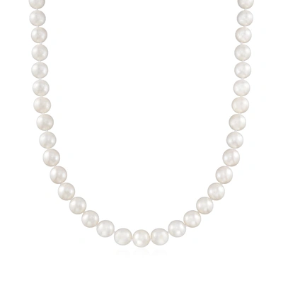 Ross-simons 10-11mm Cultured Pearl Necklace With Sterling Silver Magnetic Clasp