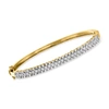 Ross-simons Diamond Bangle Bracelet In 18kt Gold Over Sterling In Gold